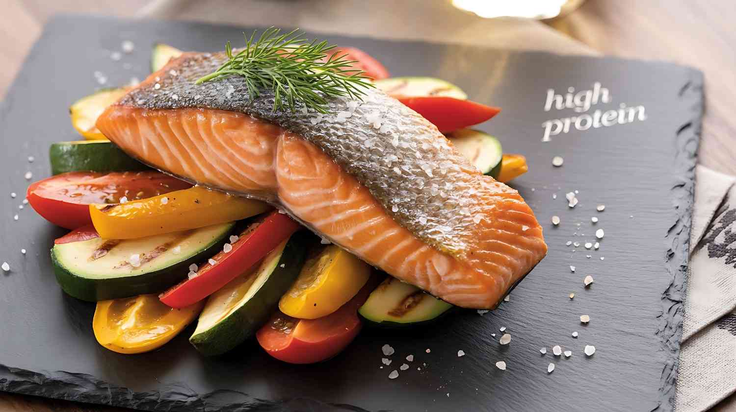 Grilled Salmon with Veggies