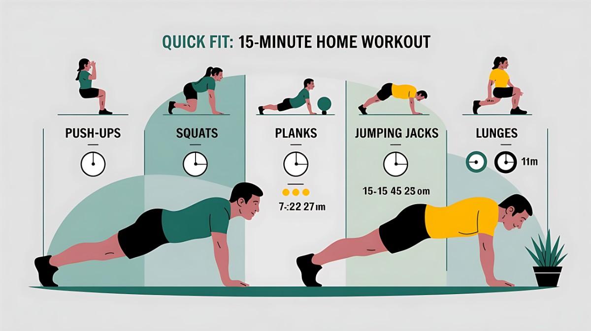 15-Minute home Fitness Routines