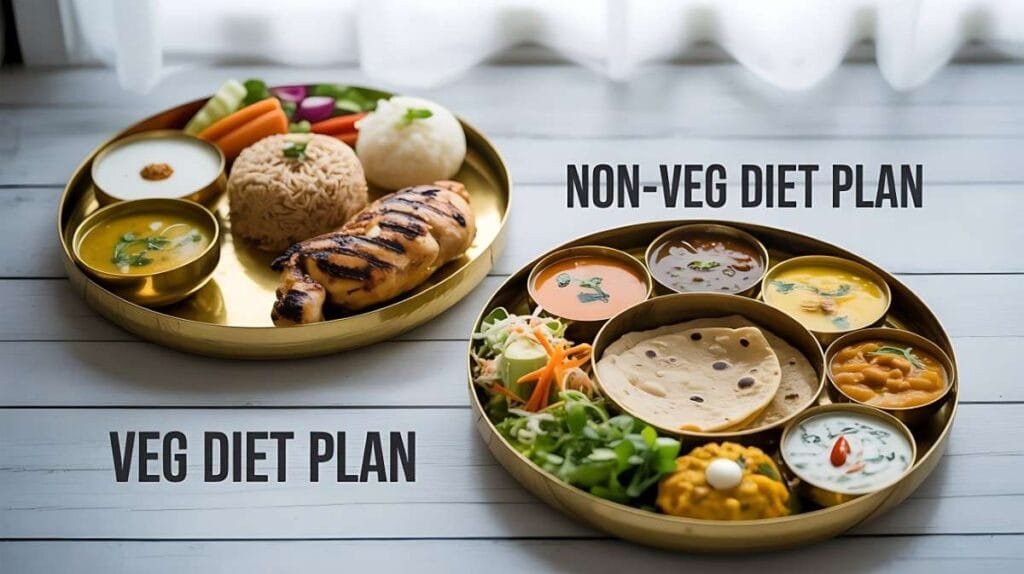 Indian Diet Chart for Weight Loss for Female - Veg & Non Veg Meals